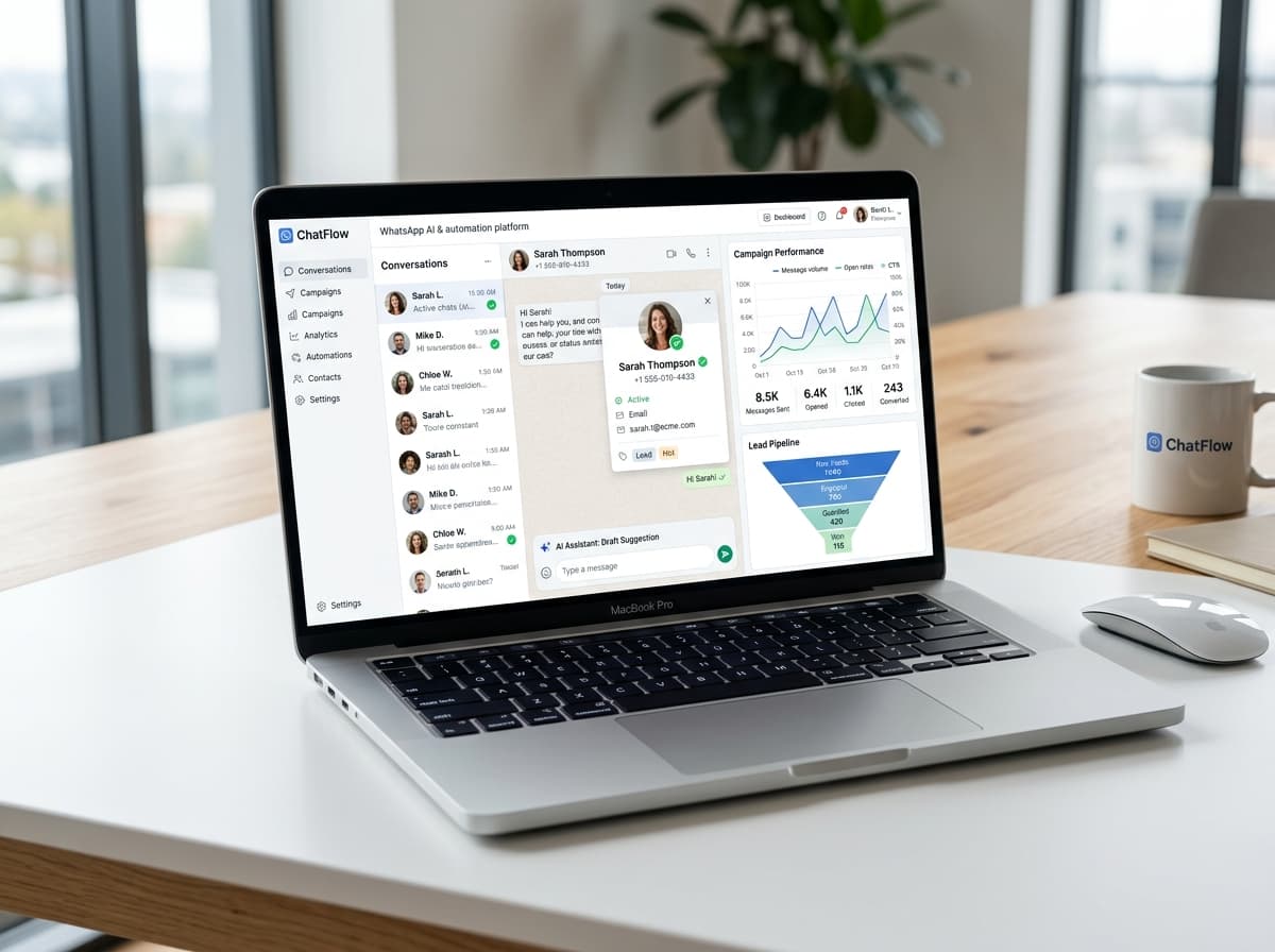 Wapzio Enterprise WhatsApp & AI Services Dashboard