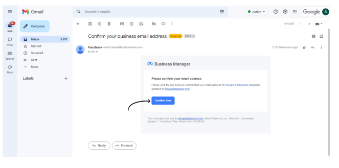 Confirm your email address