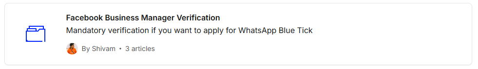 Facebook Business Manager Verification